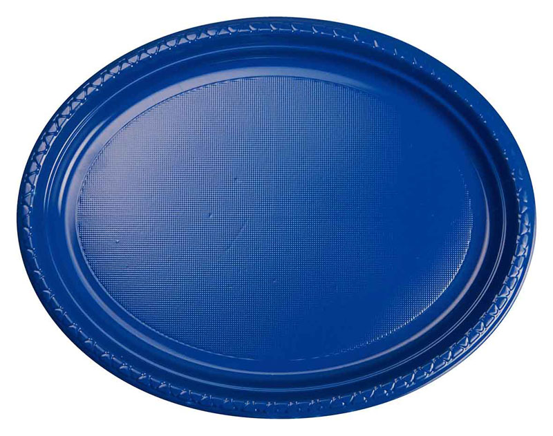 FS Oval Large Plate 12 True Blue 20pk"