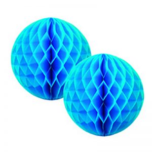 FS  Honeycomb Ball Electric Blue  15cm 2 pk