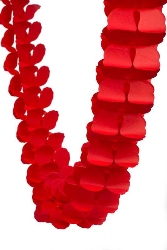 FS Honeycomb Garland Apple Red 4m 1pk