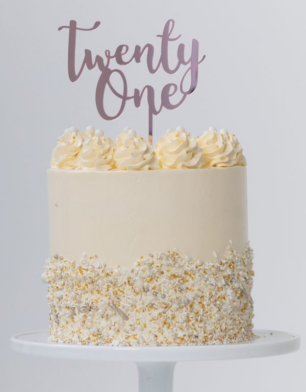 FS Cake Topper TWENTY ONE Gold