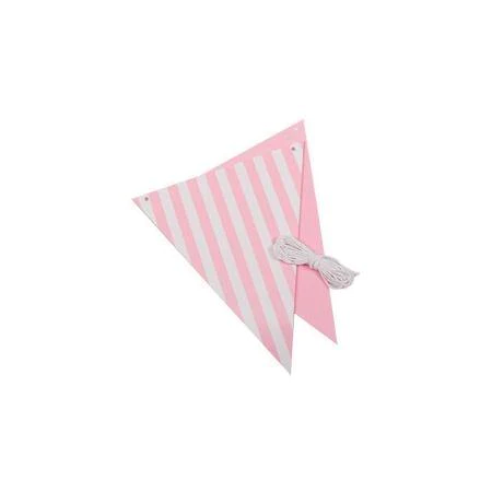 FS Stripe Reversible Bunting Classic Pink 3m 1 pk