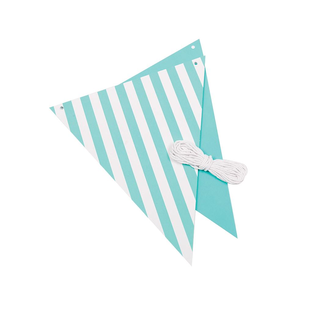 FS Stripe Reversible Bunting Classic Turquoise 3m 1 pk
