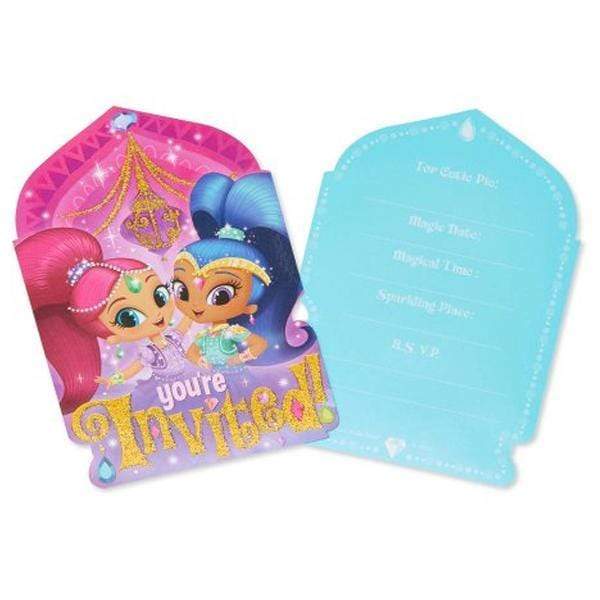 SHIMMER AND SHINE PARTY INVITATION KIT (FOR 8 GUESTS)