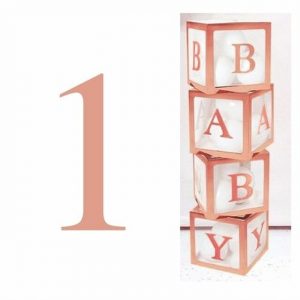 Rose Gold Cardboard Number 1