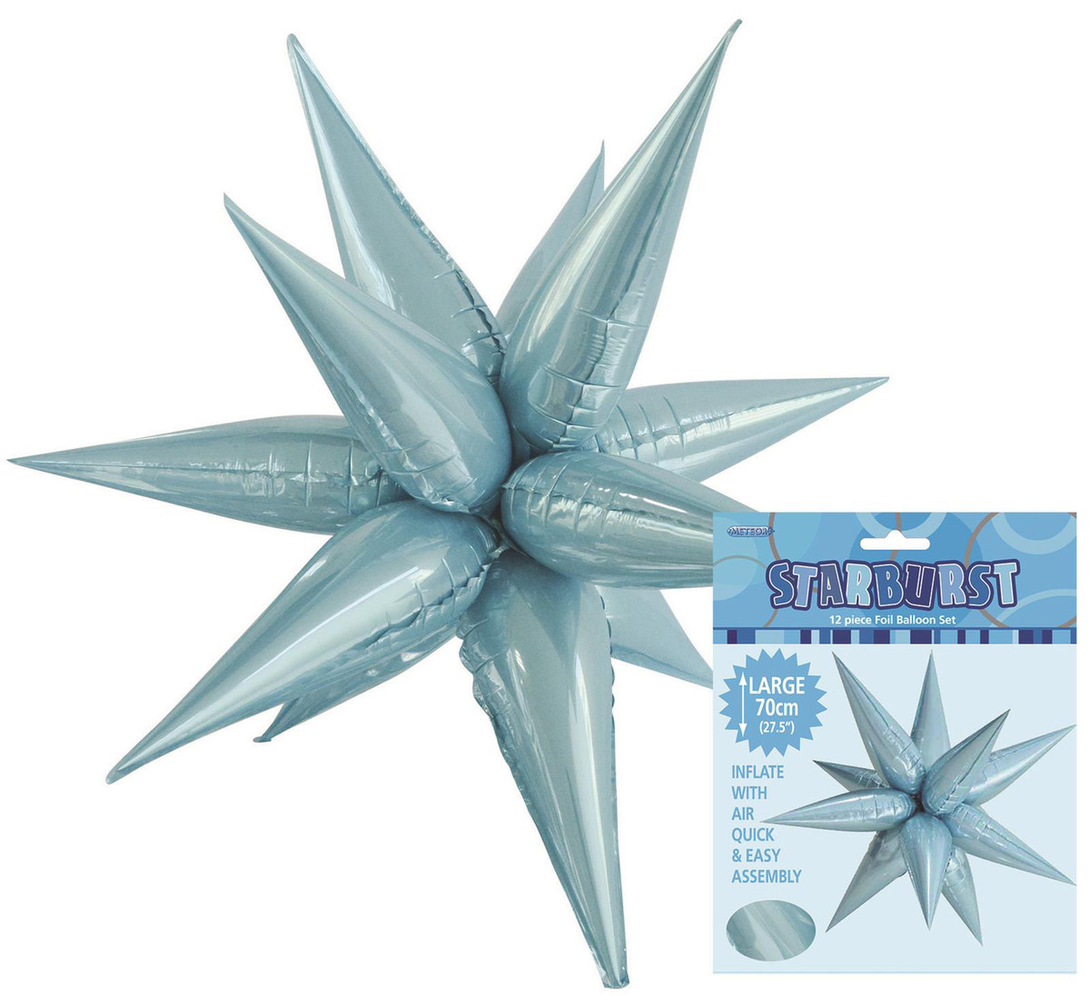 Glitz Starburst Powder Blue 70cm (27.5")