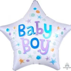 BABY BOY! STAR 18" FOIL BALLOON