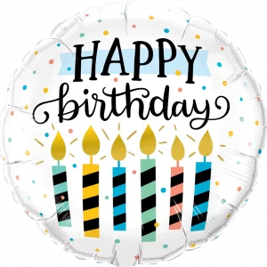 CANDLE DESIGN 18" FOIL BALLOON