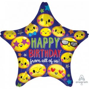 EMOJI STAR 19" FOIL BALLOON