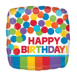 CONFETTI DESIGN 18" FOIL BALLOON