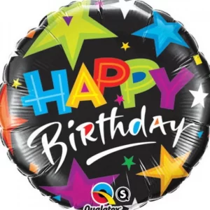 COLOURFUL STARS DESIGN 18" FOIL BALLOON