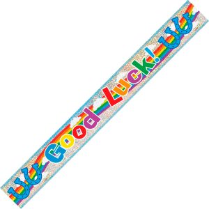 Good Luck Prismatic Foil Banner 3.65m (12')