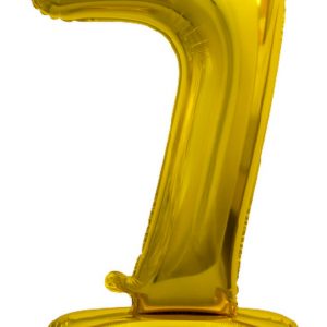 Gold "7" Standing Air Filled Numeral Foil Balloon 76.2cm (30")