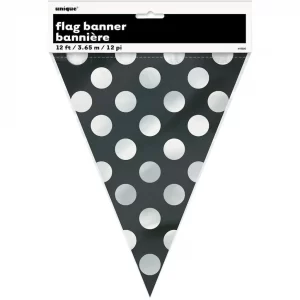 Dots Flag Banner-Black