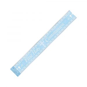 First Holy Communion Blue Foil Banner