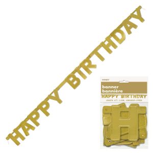 Golden Birthday "Happy Birthday" Jointed Banner