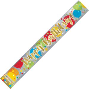 Glitzy Gold Birthday "Happy Birthday" Foil Banner 3.65m (12')