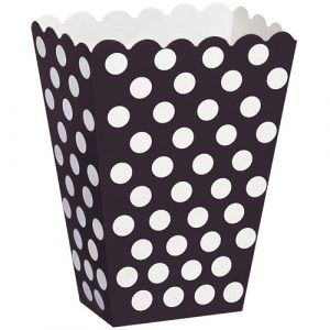 Dots Treat Boxes - Black 8 Pack