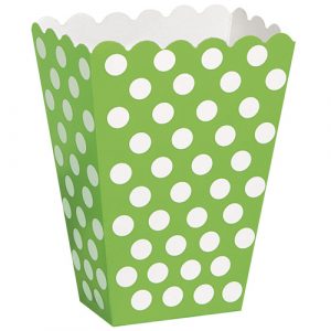 Dots Treat Boxes -Lime Green 8 Pack