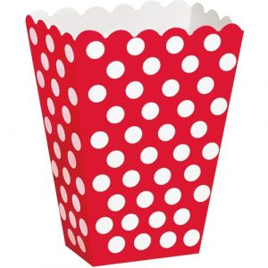 Dots Treat Boxes - Red 8 Pack