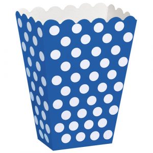 Dots Treat Boxes -Royal Blue 8 Pack