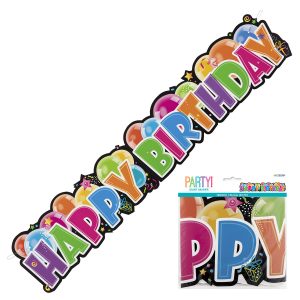 Happy Birthday Giant Jointed Banner 1.36m (4.47')