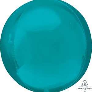 Metallic Aqua 15" Orbz Foil Balloon