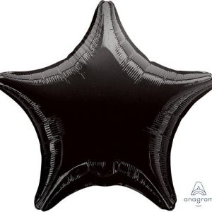 Metallic Black 19" Star Shape Foil Balloon