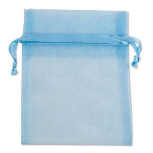 blue organza bags