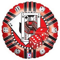 Casino Red Chip 18" Foil Balloon