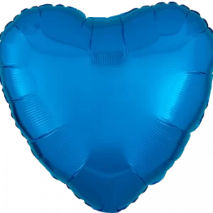Metallic Blue 18" Heart Shape Foil Balloon