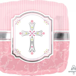 Pink Cross 18" Foil Balloon