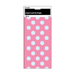Pink Polka Dot Paper Party Bags