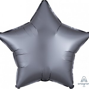 Satin Graphite 19" Star Shape Foil Balloon