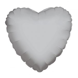 Sold Silver 18" Heart Shape Foil Balloon