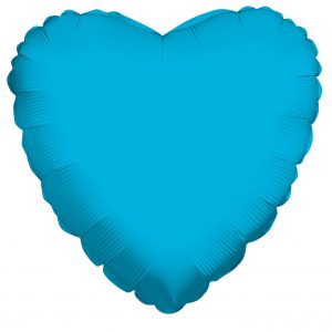 Metallic Electric Blue 18" Heart Shape Foil Balloon