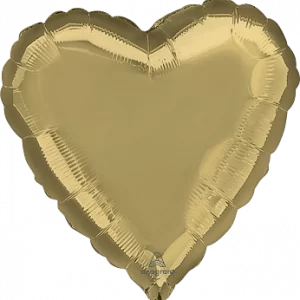 Metallic Light Gold 18" Heart Shape Foil Balloon