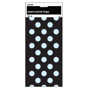 BLACK AND WHITE DOTS PAPER PARTY BAGS