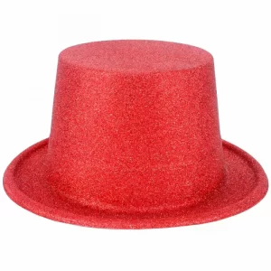 Red Glitter Top Hat