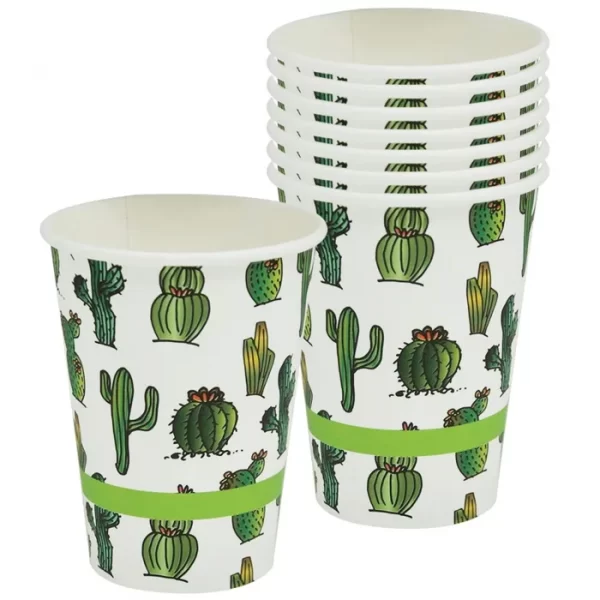 Cactus Garden Paper Cups (Pack Of 6)