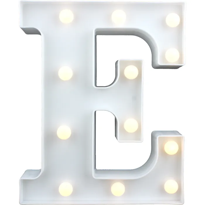 erthome LED Brief Weiß Lichter Alphabet Leuchten Kunststoff Buchstaben Stehen Hängen A-Z Home Party Decor P 