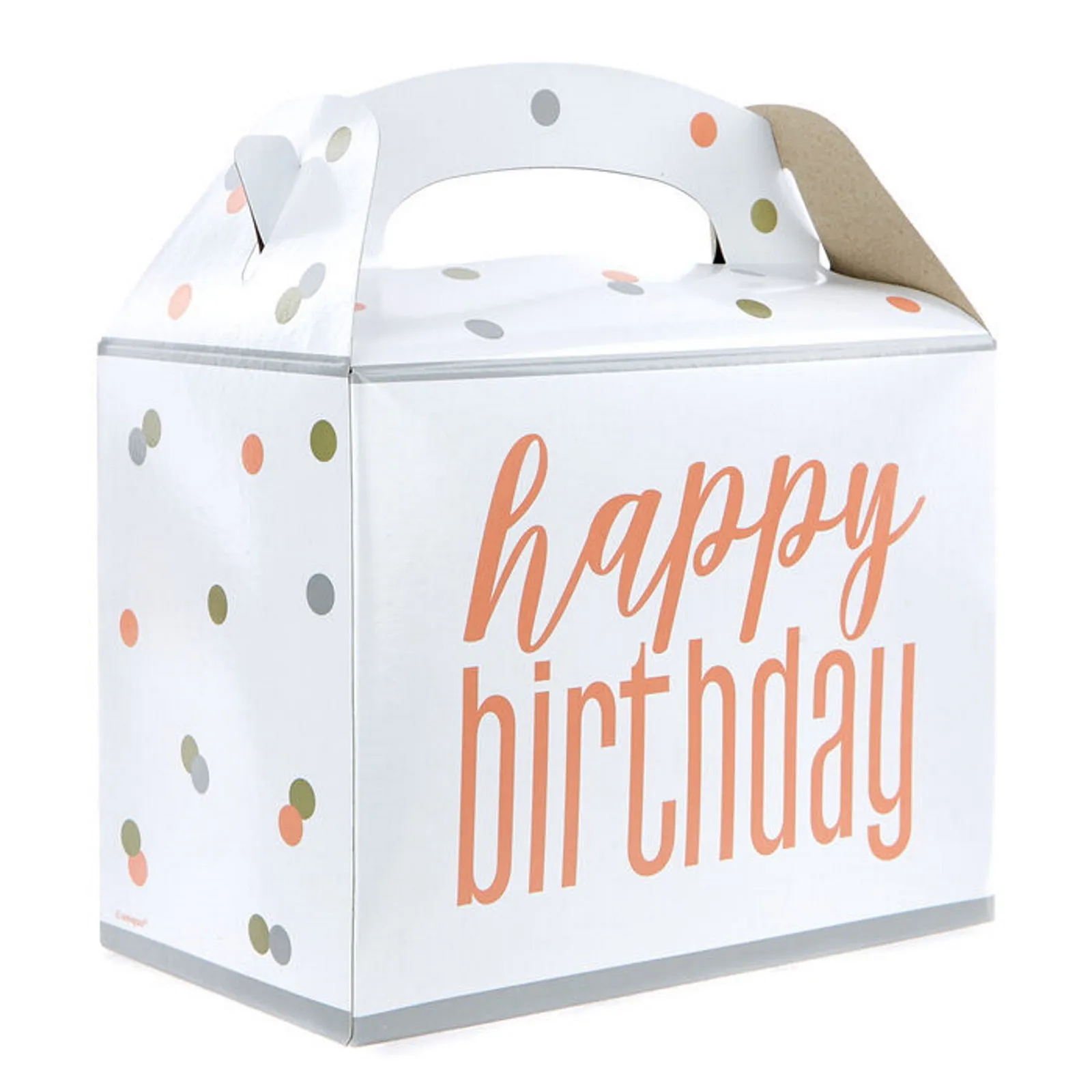 Pack of 6 Rose Gold Happy Birthday Lolly/Treat Boxes.