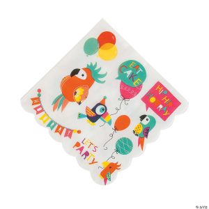 Tropical Toucan & Parrot Luncheon Napkins - 16 Pc.