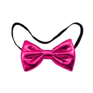 HOT PINK BOW TIE METALIC FINISH
