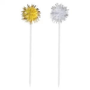 Pom Pom Picks Gold & Silver