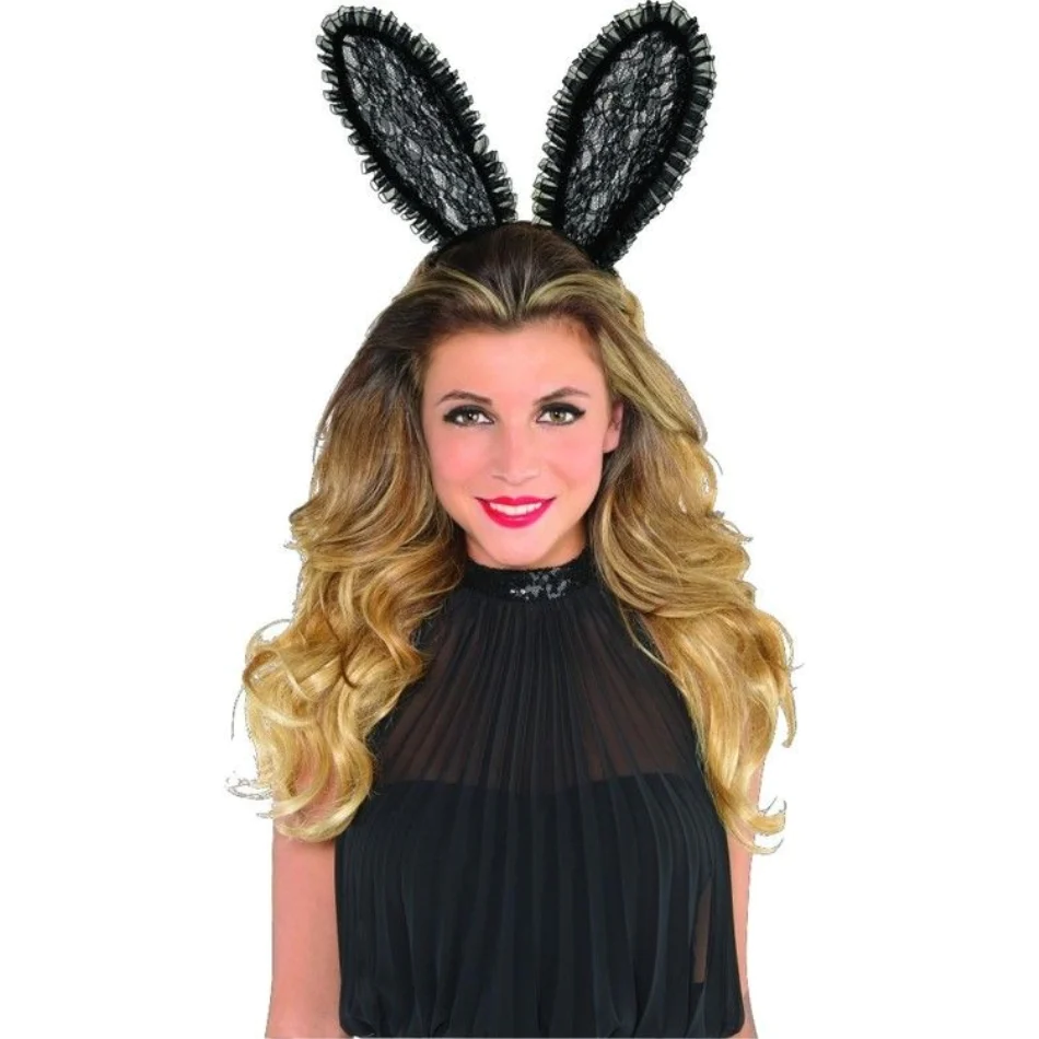 Black Lace Bunny Ears Headband 0.0 star rating