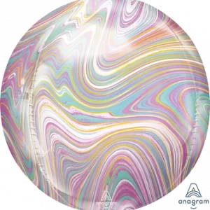 Pastel Marble 15" Orbz Foil Balloon