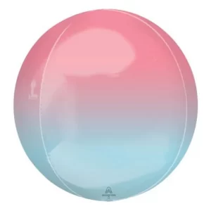 Pink and Blue Ombré 15" Orbz Foil Balloon