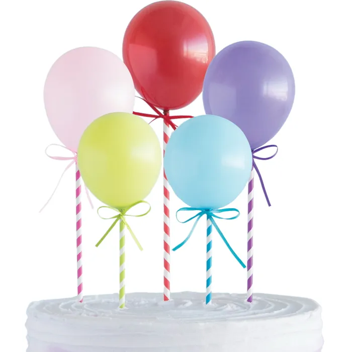 Balloon Cake Toppers (Pack Of 5)