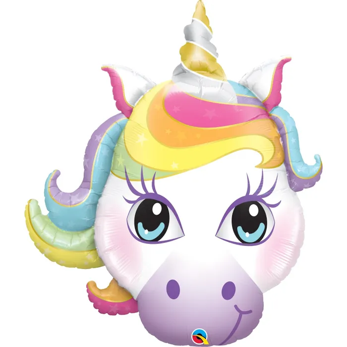 Rainbow Unicorn Head Supershape Jumbo Helium Balloon