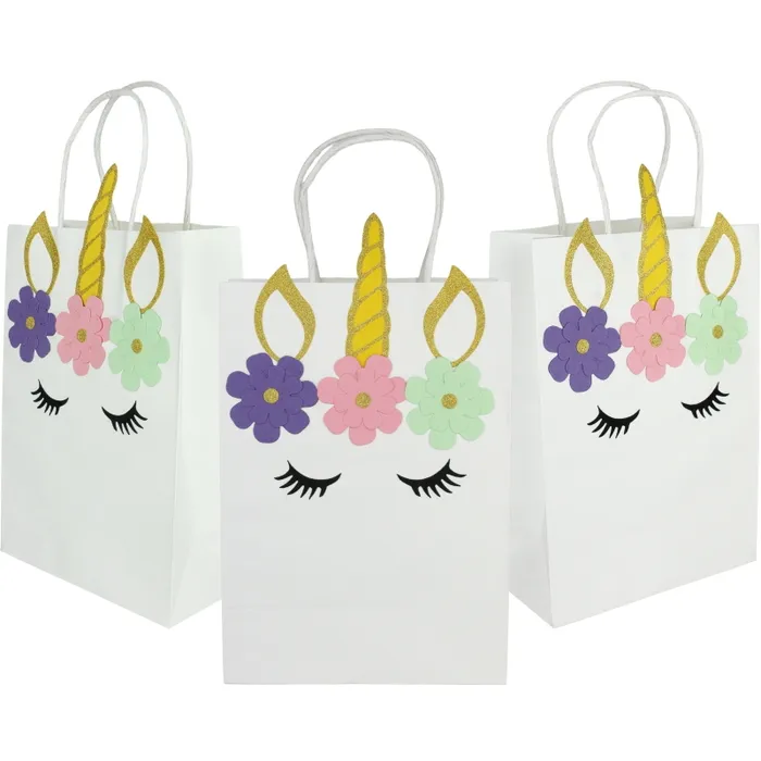 Large Unicorn Paper Party Bags (Pack of 3)